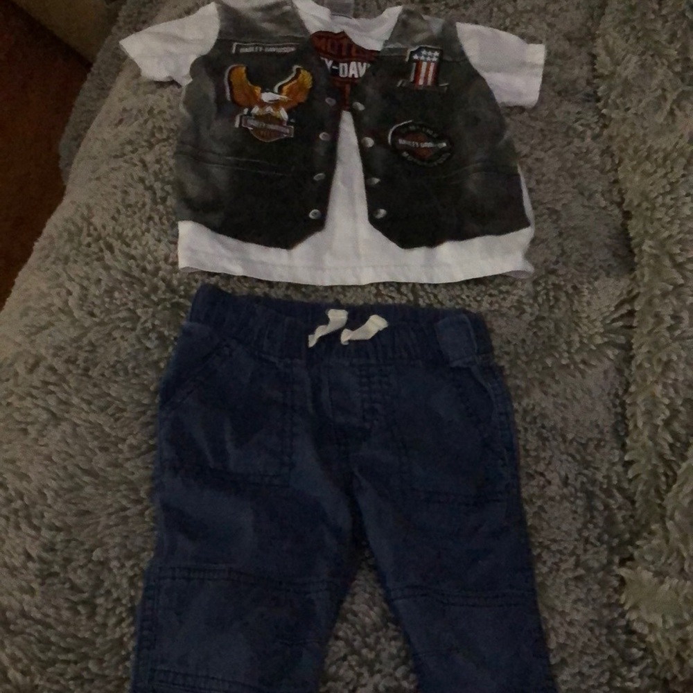 Harley shirt and cat and fiddle pants size 2 t